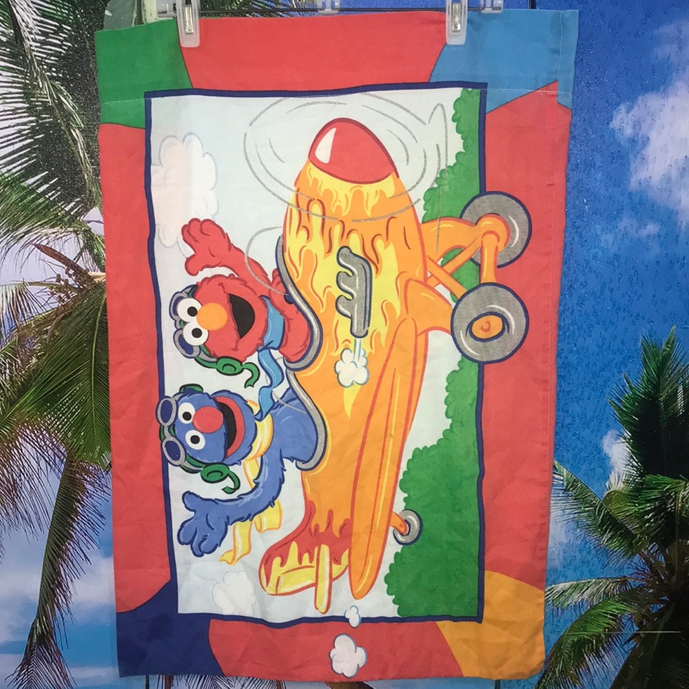 Vintage pillow Case, Big Bird & Sesame Street